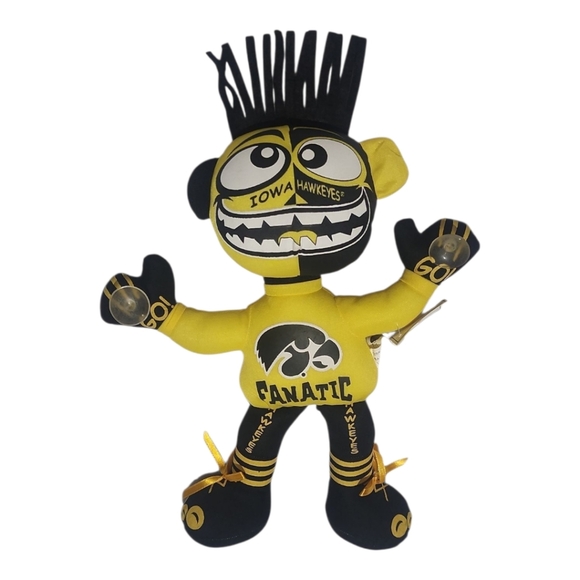 Iowa Hawkeyes Fanatic Mascot Plush Car Window Suction Cup Toy - Picture 3 of 8